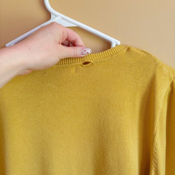 Retrology Crewneck Sweater – Mustard Yellow, Size Large - Picture 6 of 7